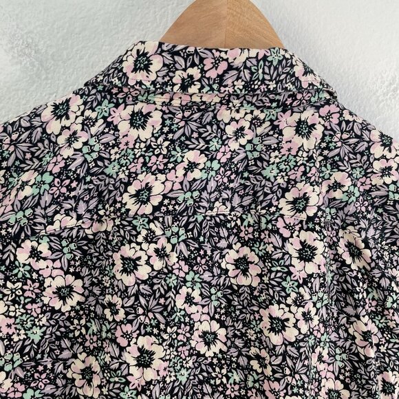 Chaps Womens Plus XXL No Iron Floral Button Up Shirt Long Sleeve Blouse Top - Picture 11 of 11